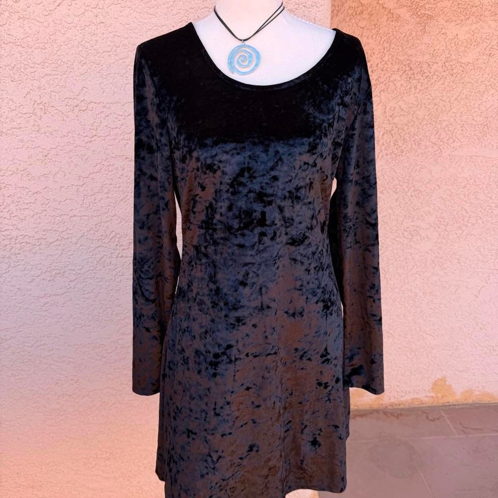 Y2K Joe Boxer black velvet dress